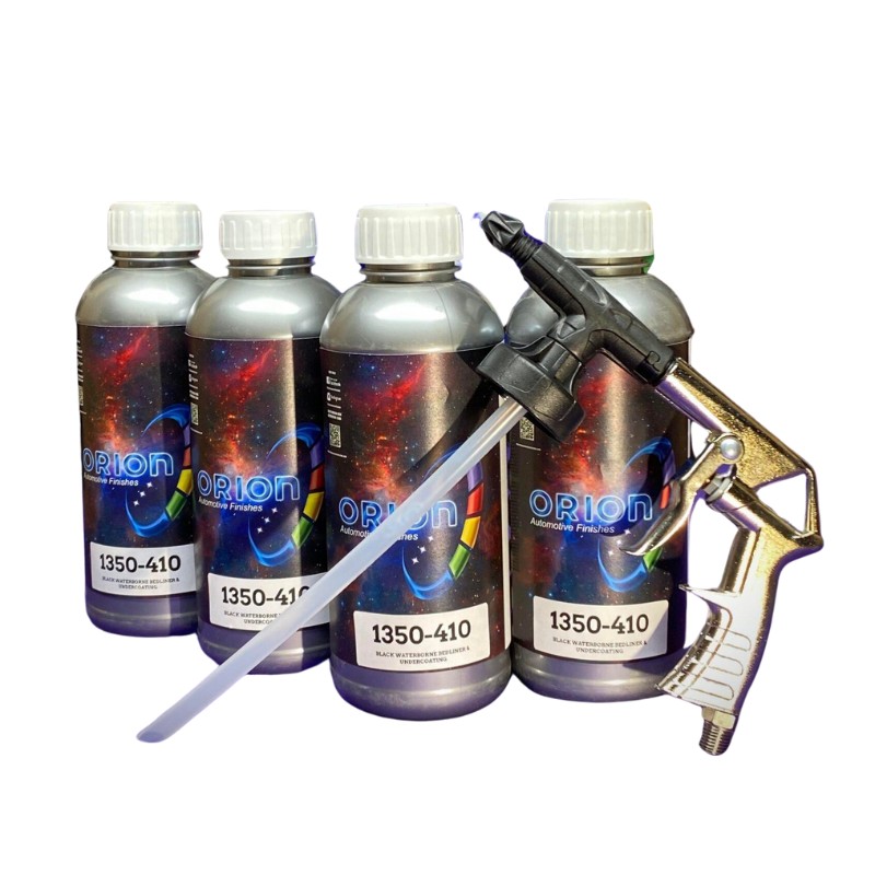 Orion-Liner Black Waterborne Bed Liner & Undercoating Gallon with Gun Applicator and Tip Combo - 1350-416.GalC